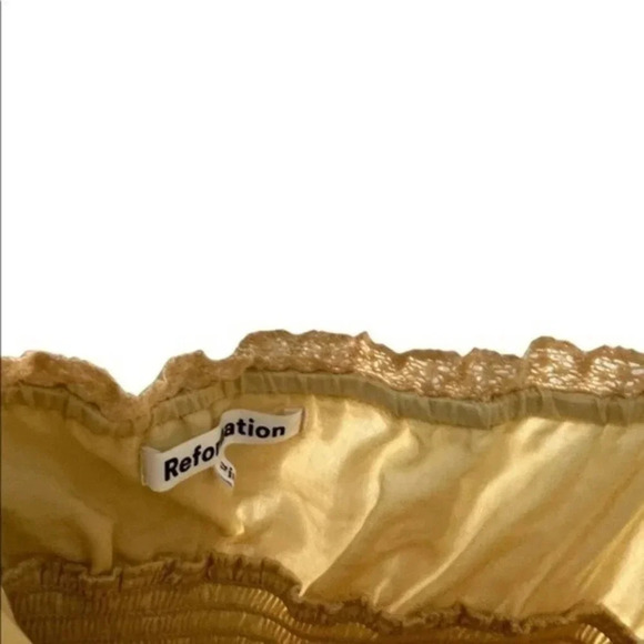 Reformation Landon Cotton Midi Dress Size 12 B624 - Picture 5 of 5